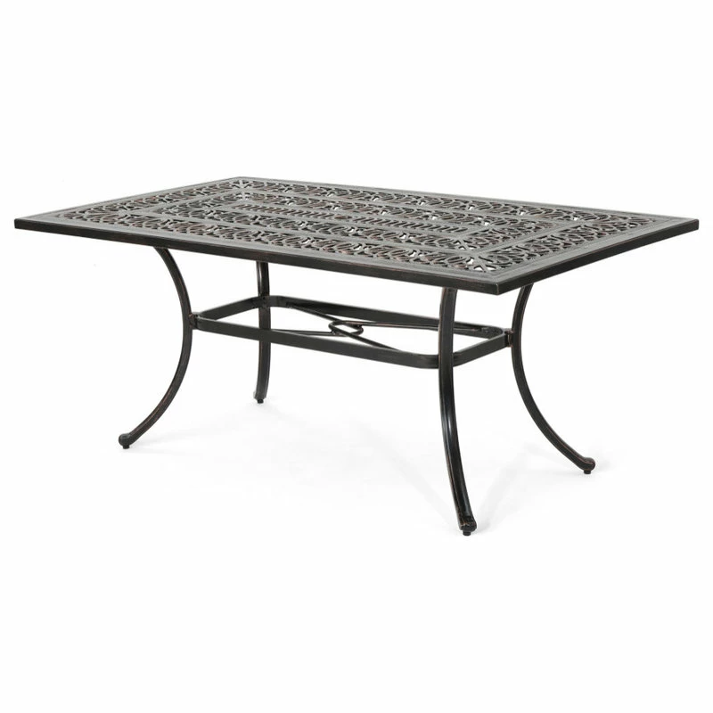 Best reviews of ๐ GDFStudio Joyce Outdoor Rectangular Cast Aluminum Dining Table โ๏ธ
