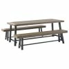 Buy 🔥 GDFStudio Lyons Outdoor Acacia Wood Picnic Dining Set, Gray Finish/Rustic Metal 🛒