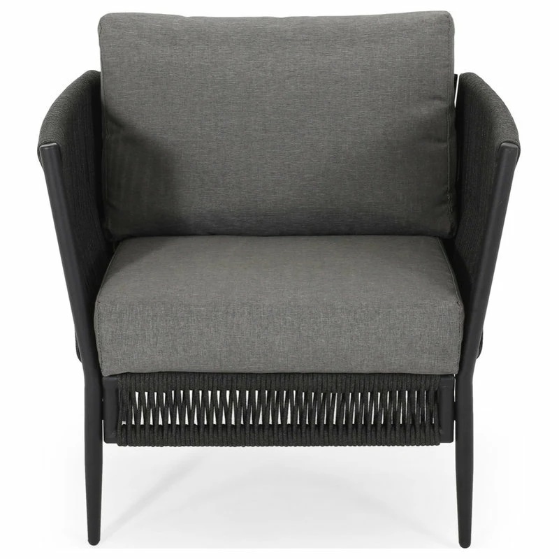 Buy 😀 GDFStudio Andy Outdoor Rope Club Chair With Cushions, Set Of 2 🔔 - Image 3