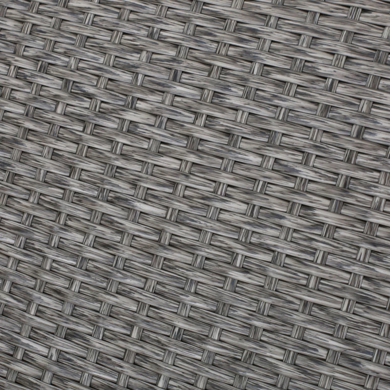 New 💯 GDFStudio GDF Studio 6-Piece Nessett Outdoor Black Wicker Half Round Sofa, Dark Gray 🔥 - Image 6