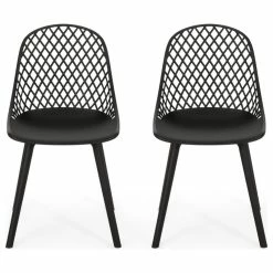 Best reviews of 🎁 GDFStudio Lily Outdoor Dining Outdoor Dining Chair, Black ⭐