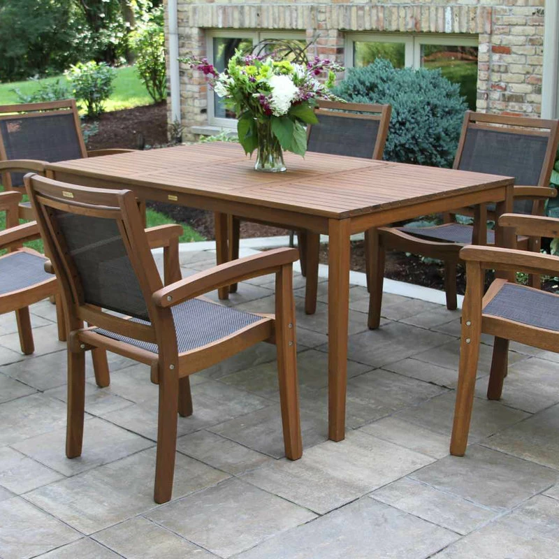 Best reviews of ๐งจ Outdoor Interiors Rectangular Eucalyptus Dining Table ๐ - Image 3
