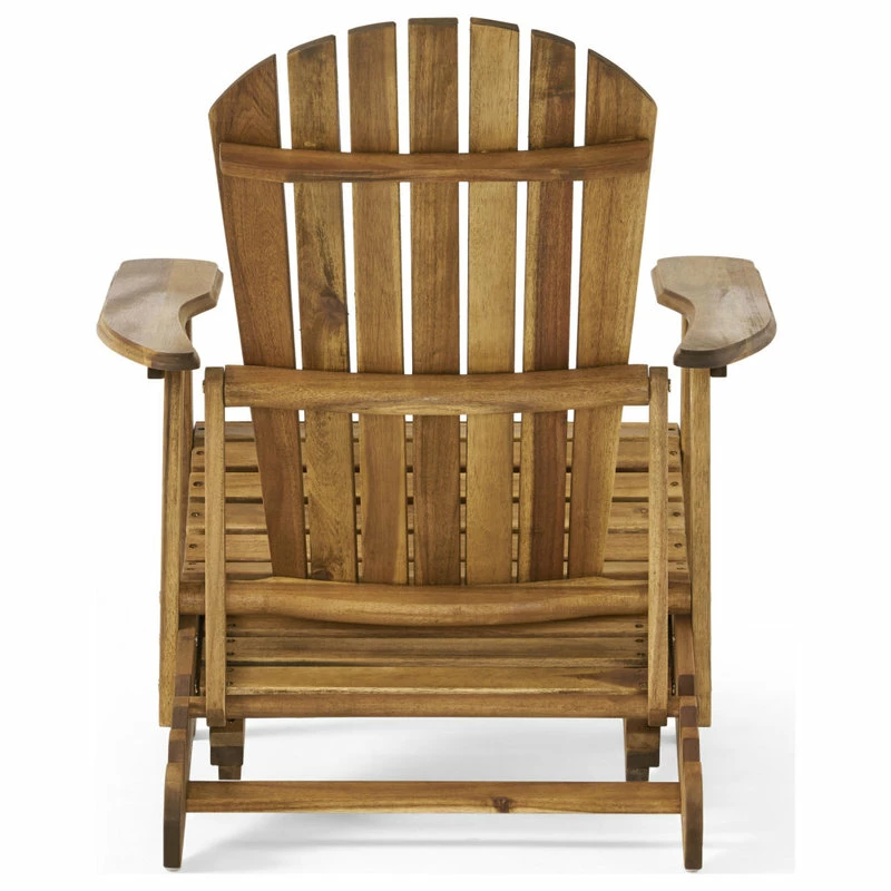 Buy 🌟 GDFStudio GDF Studio Katherine Outdoor Reclining Wood Adirondack Chair With Footrest, Natu 🌟 - Image 5