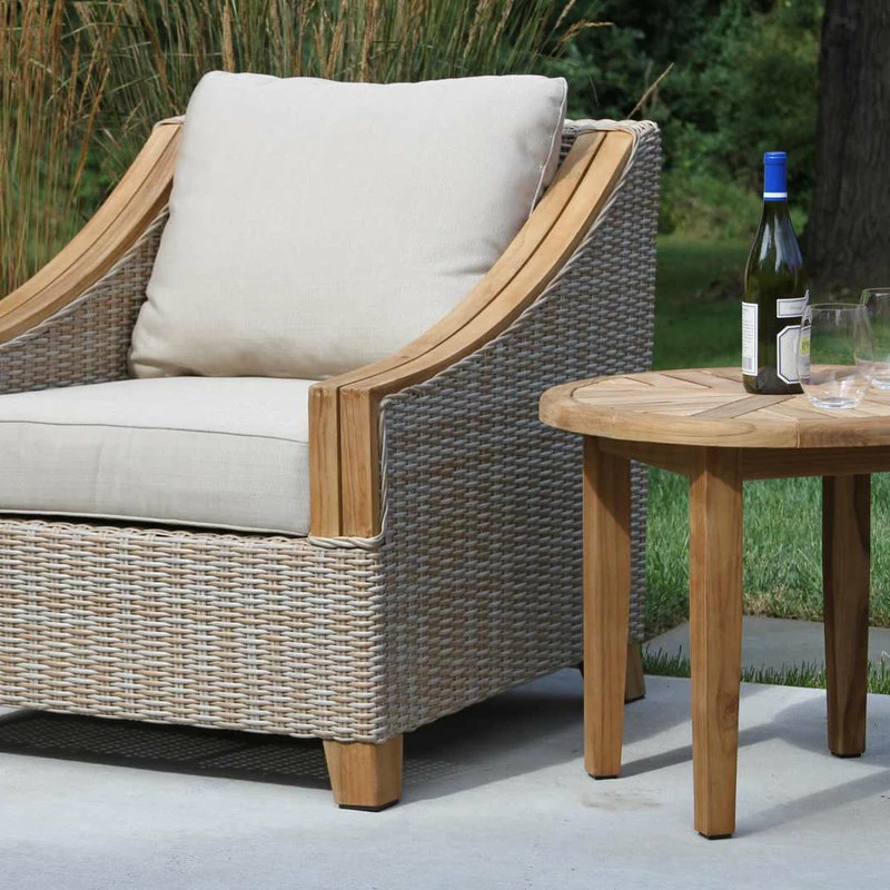 Flash Sale ๐ Outdoor Interiors Ash Wicker And Teak Armchair With Sunbrella Fabrics โจ - Image 8