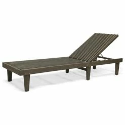 Wholesale ✔️ GDFStudio Addisyn Outdoor Wooden Chaise Lounge, Gray Finish ✔️