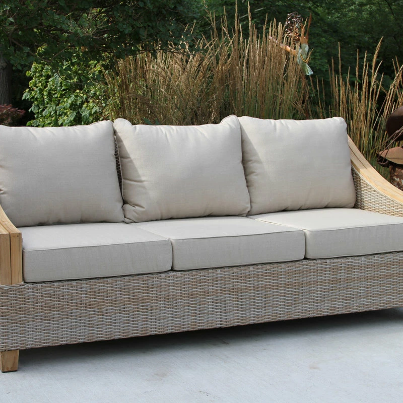 Best reviews of 😍 Outdoor Interiors Ash Wicker And Teak 4-Piece Sofa Set With Sunbrella Fabrics 🎁 - Image 6