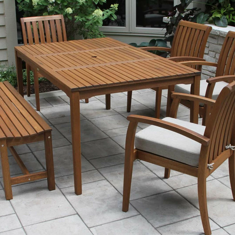 Best reviews of ๐งจ Outdoor Interiors Rectangular Eucalyptus Dining Table ๐ - Image 6