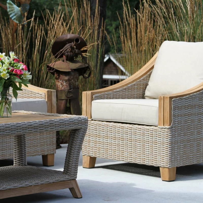 Flash Sale ๐ Outdoor Interiors Ash Wicker And Teak Armchair With Sunbrella Fabrics โจ - Image 7