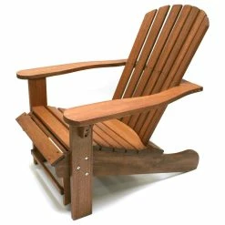 Brand new 👏 Outdoor Interiors Eucalyptus Adirondack Chair With Built-In Ottoman 🤩