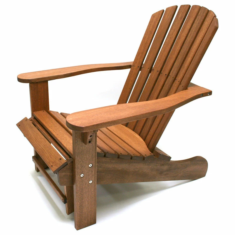 Brand new ๐ Outdoor Interiors Eucalyptus Adirondack Chair With Built-In Ottoman ๐คฉ