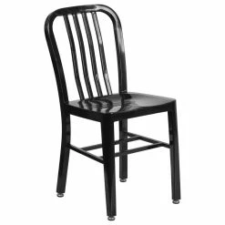 Cheapest ✨ Flash Furniture Black Metal Indoor Outdoor Chair 🛒