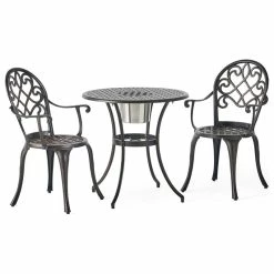 Brand new 🤩 GDFStudio GDF Studio Palermo 3-Piece Copper Cast Aluminum Bistro Set With Ice Bucket ❤️