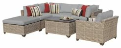 Best deal 😉 TKClassics TK Classics Monterey 7 Pc Traditional Outdoor Wicker Sectional Sofa Set In Gray 👍